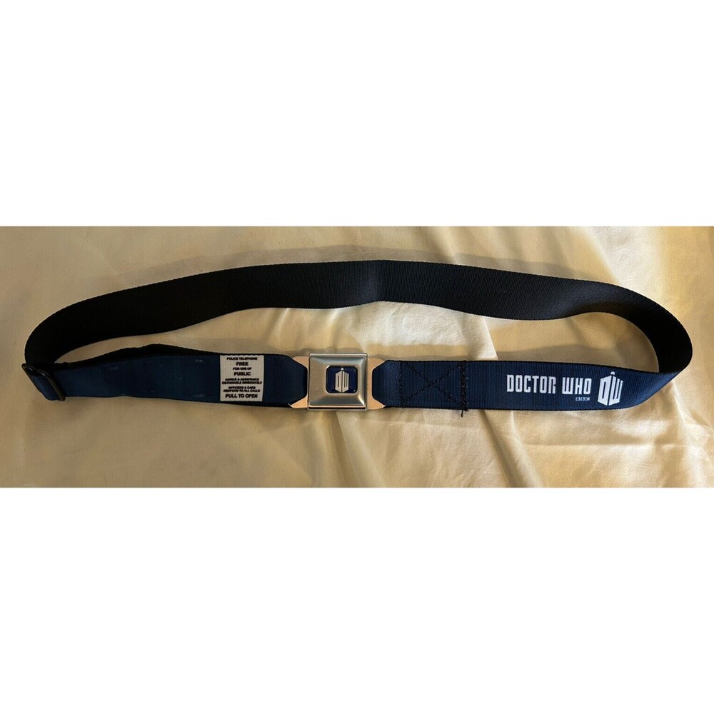 Buckle Down DR WHO One Size Seatbelt Belt The Doctor BBC Police Public Call Box